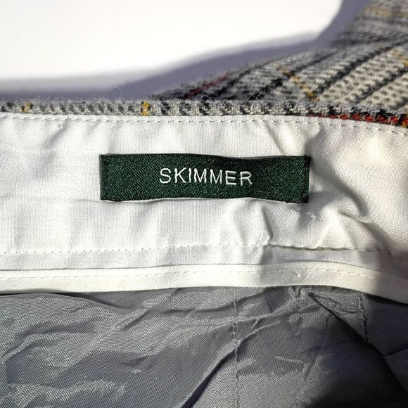 J Crew Wool Plaid City Fit Skimmer Cropped Trousers Women's 6 Academia Old Money - Picture 5 of 10